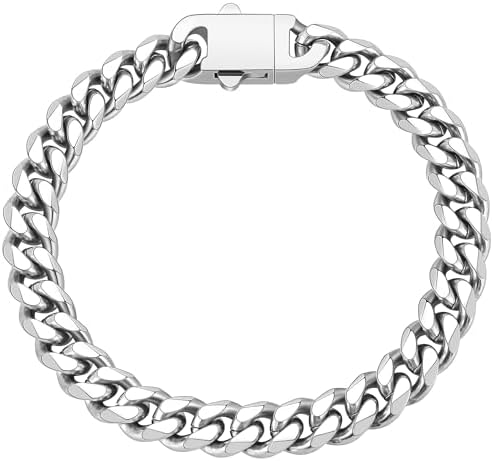 8mm Cuban link Bracelets for Men, 7.9"