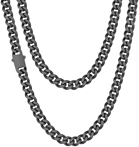 Black Plated Chain Necklace for Men