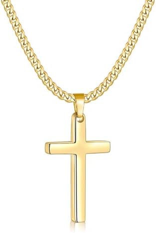 Cuban Cross Necklace for Men and Women, Small Pendant